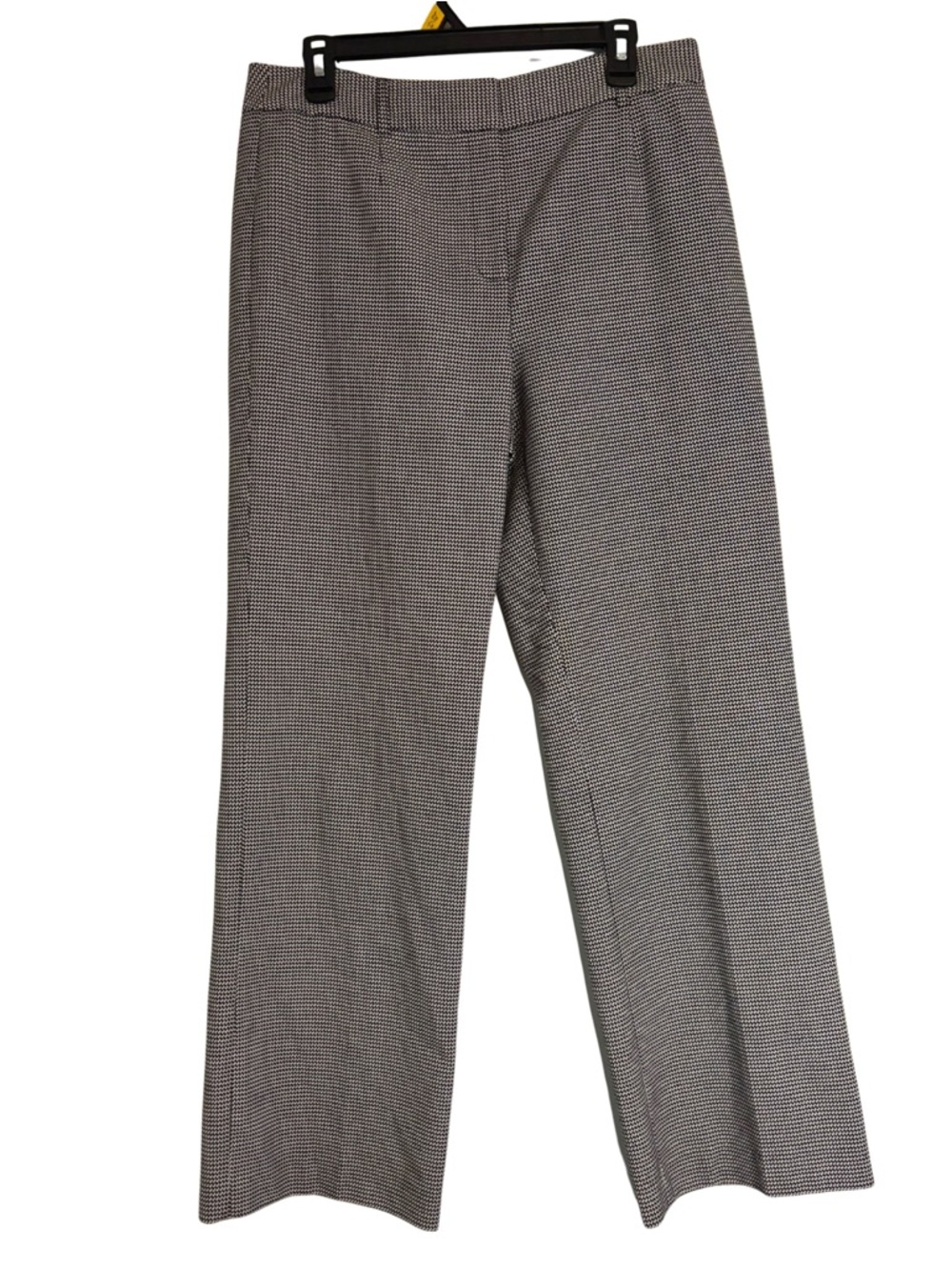 Peck & Peck Black & White Patterned Wide-Leg Pants